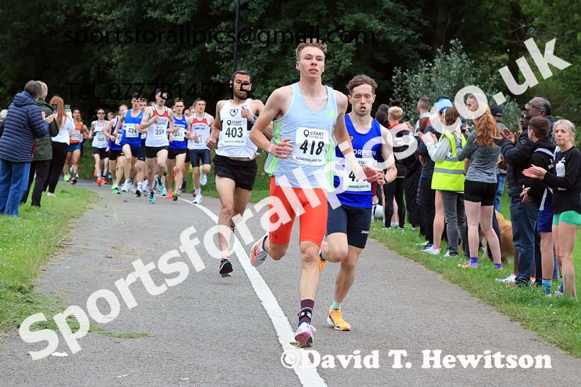 Senior men, 2024 Sunderland Harriers 5k, Silksworth, Sunderland.  Photo: David T. Hewitson/Sports for All Pics